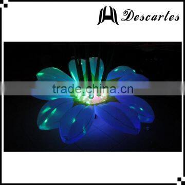 Hanging lighted inflatable curtain flowers, LED inflatable wedding flowers for decoration