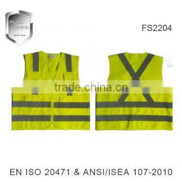 latest breathable reflective polyester safety vest fabric