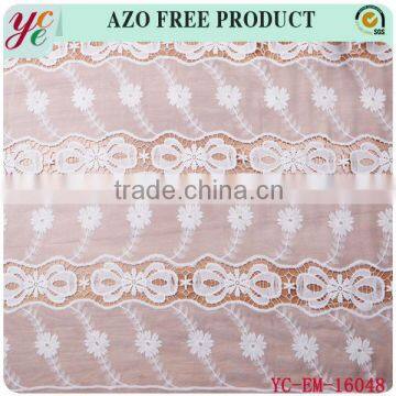 Hollow out and weave pattern african lace embroidery fabric