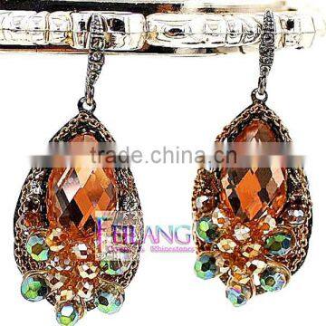 Alloy Earrings Set In Hyacinth Jewelry Crystal Drop Earrings