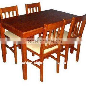 Wooden dining table and chair