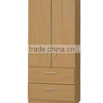 2 door kd MDF wardrobe cabinet