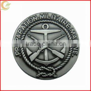 Zinc alloy antique bronze plating 3D custom blazer badges with pins