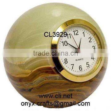 Multi Green Onyx Ball Clock