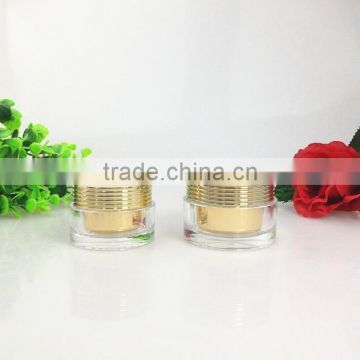 Acrylic Plastic Type and Skin Care Cream Use Gold Container