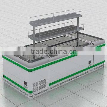 Energy Saving Chest Deep Freezers display case island freezer glass lid Supermaket OEM Factory