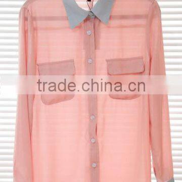 New Design Chiffon Women's Shirt