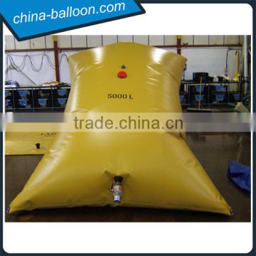 5000 Liters yellow color inflatable oil tank/ pvc oil tank/ portable water tank for sale