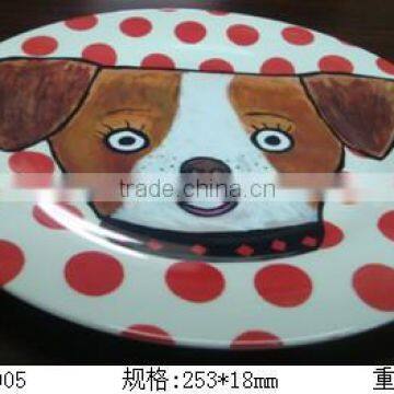 Melamine cute design plastic plats for kids