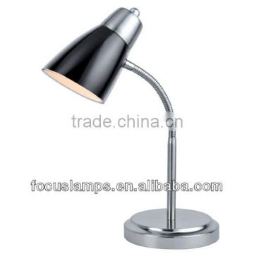 chrome flexible study table lamp