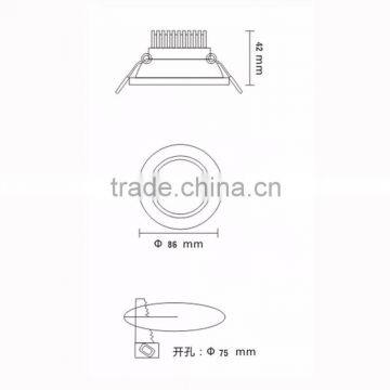 2 Years Warranty Dimmable 3W Downlighting LED Surface Mounted Celing Light Fixtures China photo-2