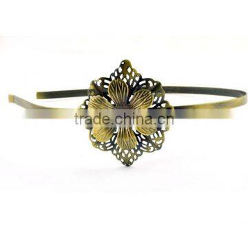 2014 Hot Lovely Korean Fashion Brass Flower Shape Hoop Accessories