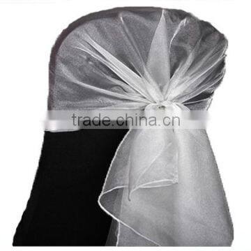 Silver Color Organza Chair Hood For Wedding