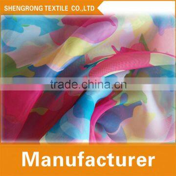 100% Polyester Printing Organza for Women Dress/Camouflage Printed Fabrics photo-2