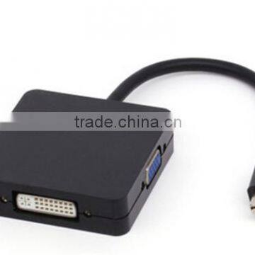 quadrate 3 in 1 Mini displayport male to DVI/VGA/HDMIadapter cabletolink