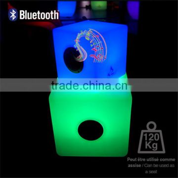 2015 Promotional new arrive mini best wireless bluetooth cube speakers with led light