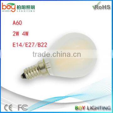 IC driver no flicker 2W 220lm indoor led lamp A60 E27 led bulb light