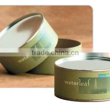 small round paper food packaging boxes with metal lid