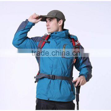 2015 wholesale cheap outdoor camping custom 2 in 1 mens brand windbreaker jackets