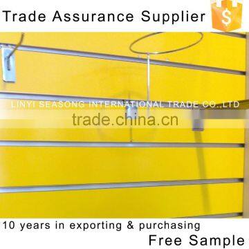 1220*2440*15mm yellow melamine groove boards with hooks