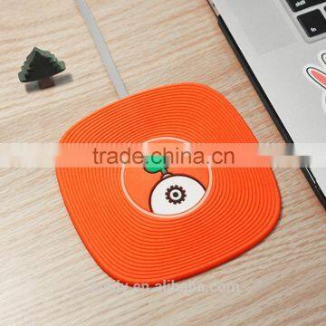 Portable Slicone Mobile Wireless Charger QI Standard Charging Board for Apple / Samsung / NOKIA / Android photo-2