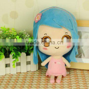 Carephilly Authorize Customize Stuffed Human Doll Long Hair Girl 4.65" Soft Plush Toy For Branding photo-3