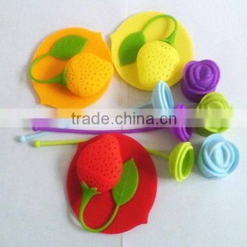 Good quality best selling silicone rubber tea infuser strainer