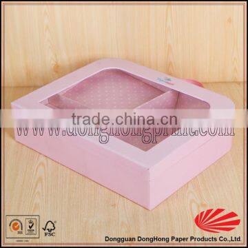 cute paper gift box with pvc window