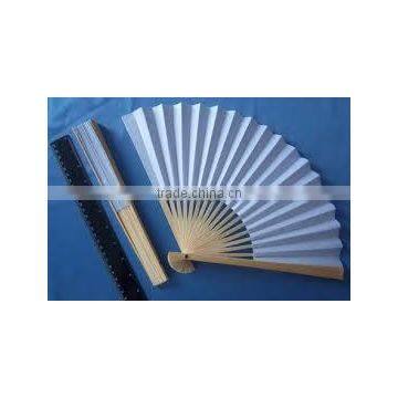 blank Chinese feather bamboo hand fan