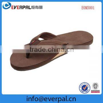 2014 leather flip flop with arch,genuine leather sandal,men leather slipper