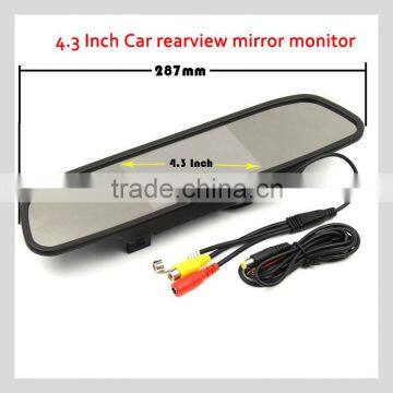 Hot selling 4.3 inch car rearview mirror dvr with low price