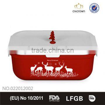 New Christmas Bento Box, Food Grade, FDA Approved, BPA Free , Eco-friendly Material by Cn Crown