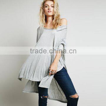 2016 New Spring Cape Design Asymmetric T-shirts For Woman With Side Slit HDY-142168779