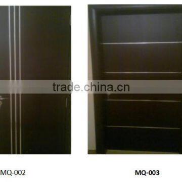 Blessing Interior PVC mdf wooden of aluminum strip design door