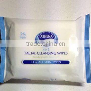 Facial Cleansing Wipe (wet wipe), refreshing wet towel, suitable for sentitive skin.