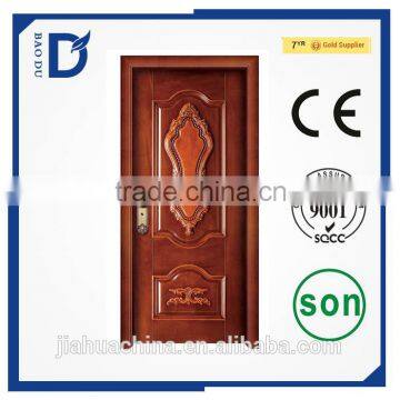 White Primer Wood Door Teak Wood Wardrobe Door Design photo-6