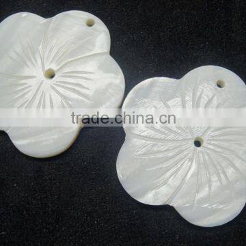 Exclusive Rare Arrival Mother of Pearl Gemstone With Beautiful Flower Carving for Pendant Earring Jewelry and Wire Warp