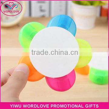 cheap promotional fluorescent marker pen, best selling flower shaped highlighter pen