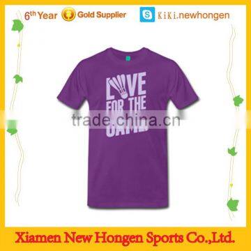 Custom purple unisexy badminton jersey with cheap price