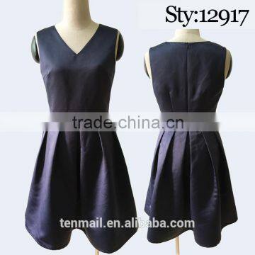 OEM Elegant navy plus size women's clothing wholesale manufacturer made in China