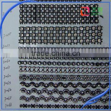 Wholesale Rhinestone Fringe Tassel Bag Free Sequin Embroidery Design Wedding Dress Rhinestone Appliques photo-2