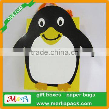 Penguins Cartoon Christmas Paper Bags Present Kids Birthday Party Jumbo Bags photo-3