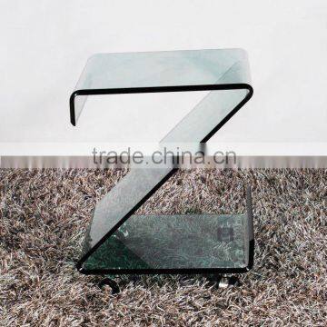 Z-size 12mm hot-bending glass coffee table