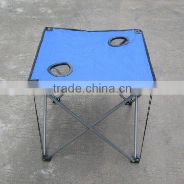 foldable camping table with cup holders