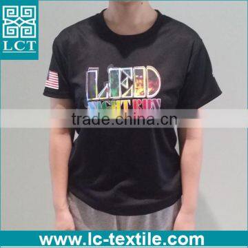 customize noctilucence dry fit sports t-shirt for 2016 LED NIGHT RUN