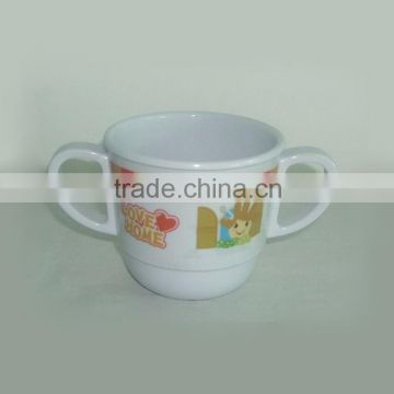 2015 new design melamine baby mug with handles