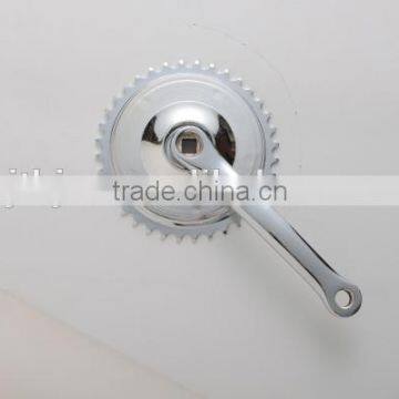 S102P(C) steel 36T bicycle chainwheel and crank with plastic chainguard and 165mm/152mm/140mm/127mm crank