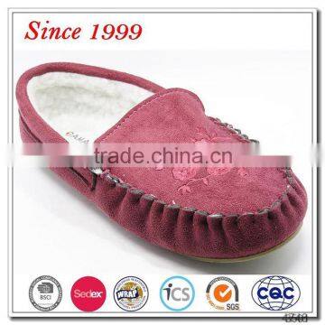 2016 Red Soft Ladies Moccasin Shoes From China photo-2