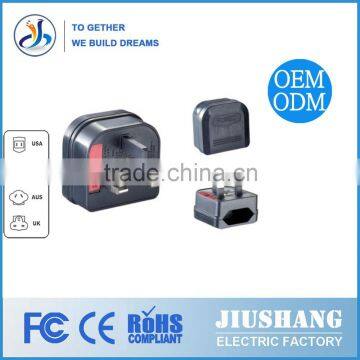 JIUSHANG 2014The best factory price BS-5732The British special Multi-function adapter plug