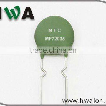 Power NTC resistor for current surge limiting